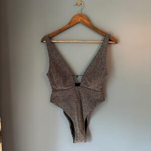 White Fox Boutique Gray One Piece Swimsuit